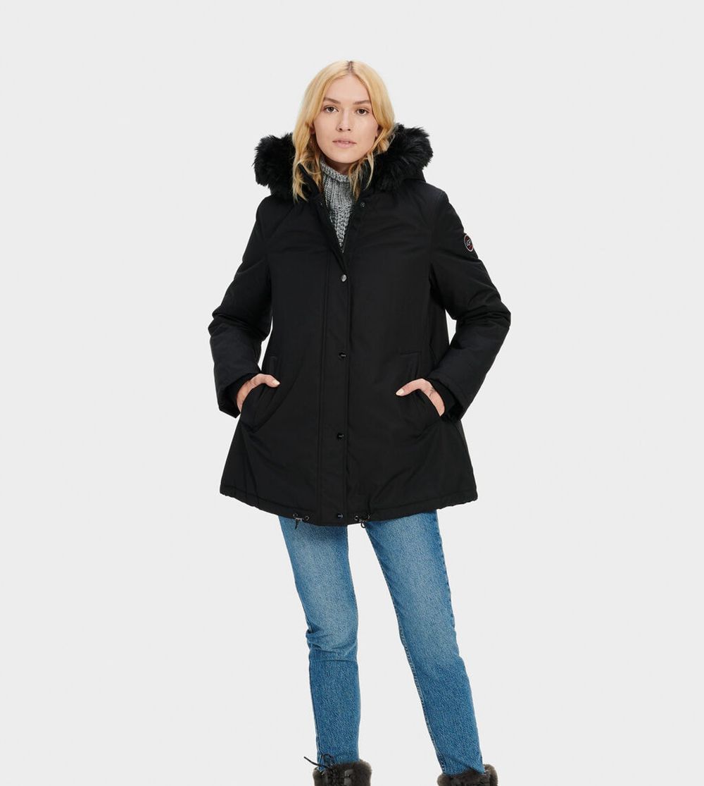 Ugg Bernice - Womens Parka - Black - NZ (1284PZQBL)